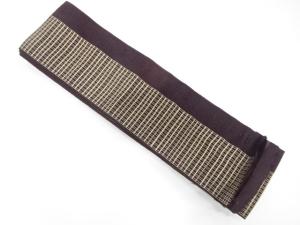 本場筑前博多　小格子模様織り出し　男物角帯